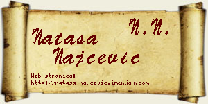 Nataša Najčević vizit kartica